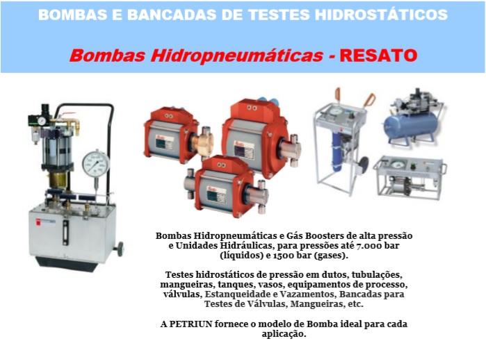 Bancada de teste hidrostatico